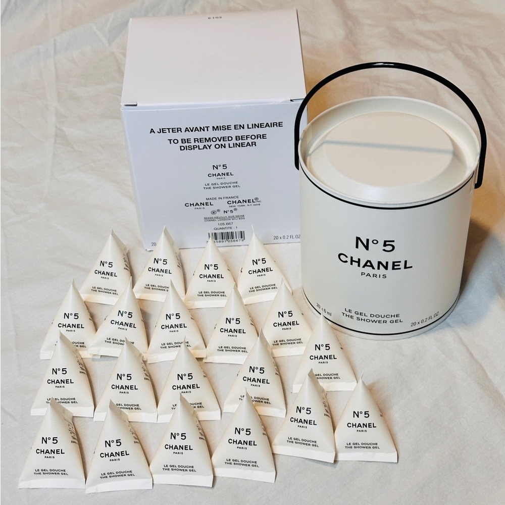 NIB CHANEL №5 Shower Gel Pods in Paint Can Factory 5 100 Anniversary Collection - Picture 2 of 4